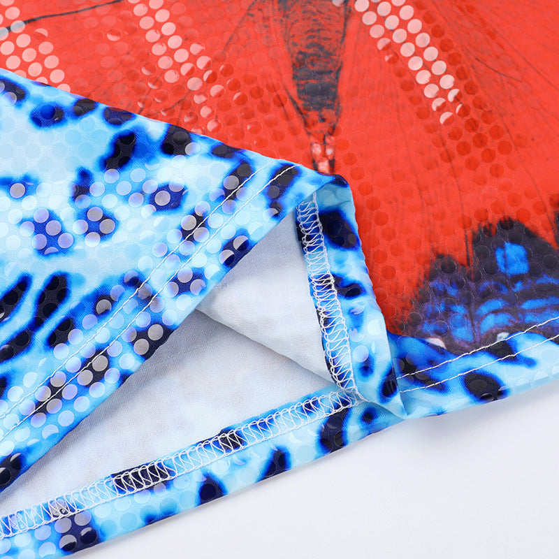 Carlini Mini Dress-Blue