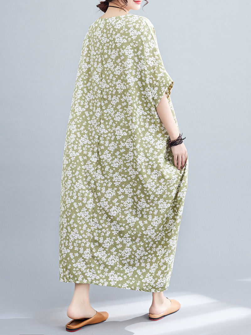 You're My Destiny Round Neck Kaftan Dress