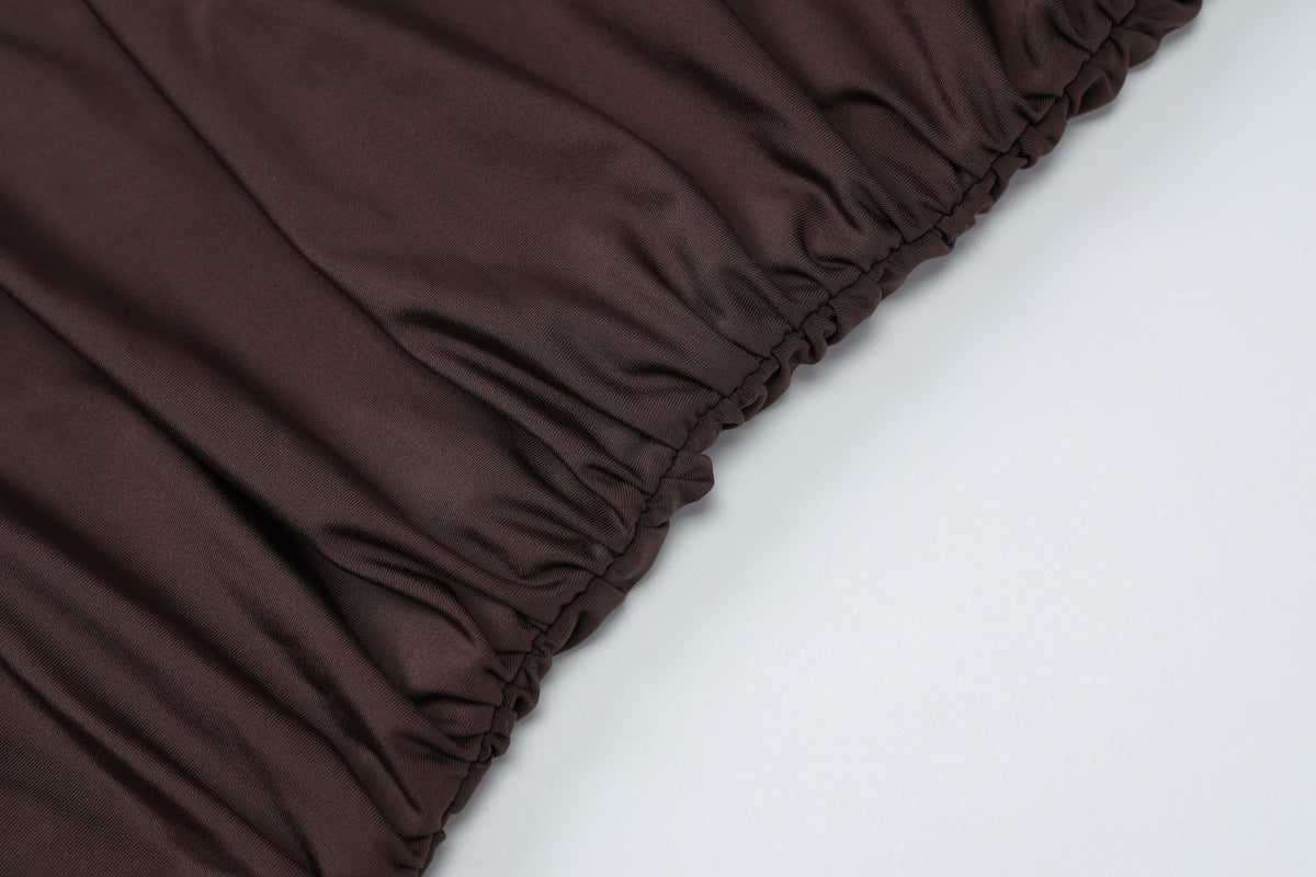 Gema Mini Dress - Brown