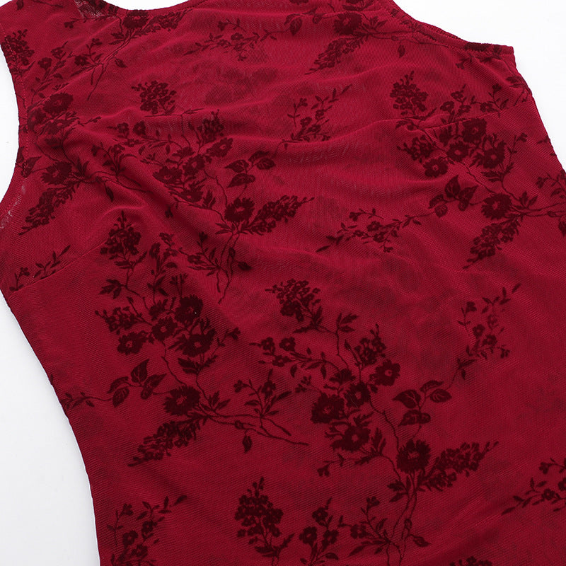 Beverly Mini Dress Maroon