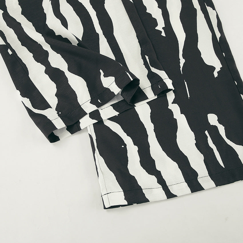 Bold Stripe Coord - Black