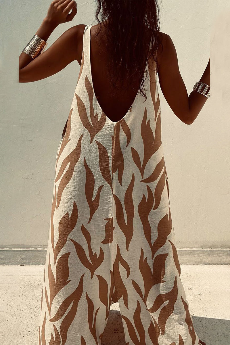 Sleeveless High Neck Oversized Crinkled Texture Flowy Maxi Dress