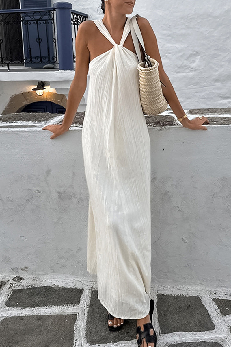 Giovanna Timeless Casual, , Plain, Sleeveless Dresses with Pleats Premium Wardrobe Essential