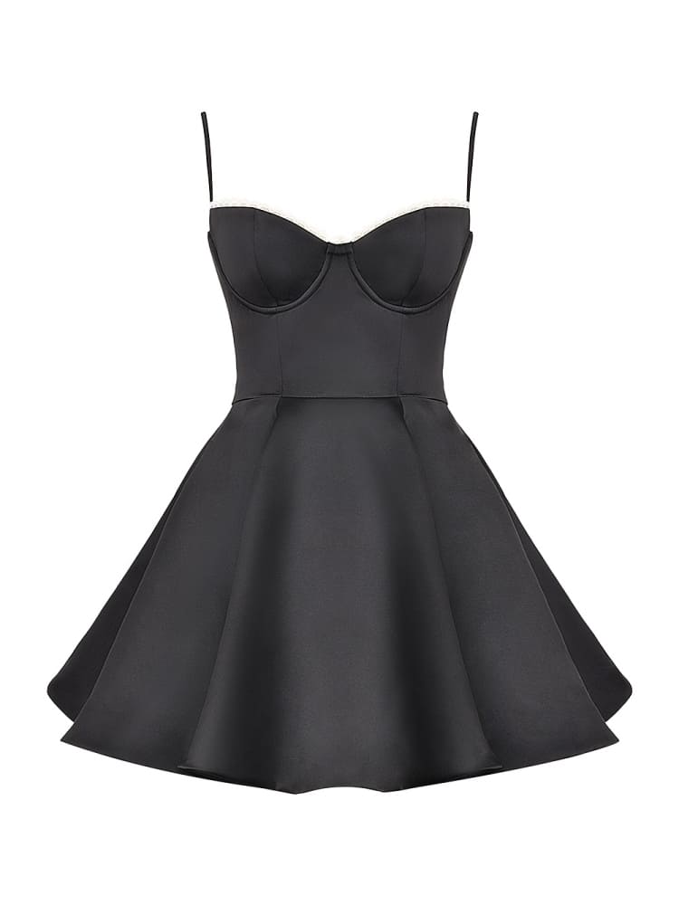Black Tulle Mini Dress - View 9