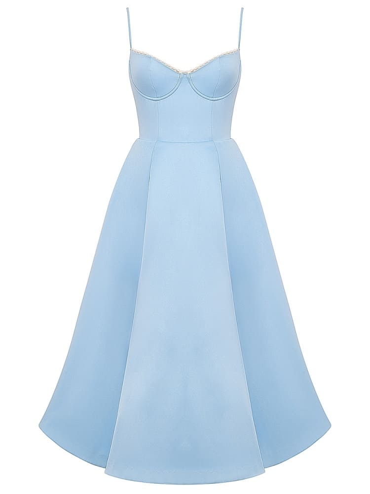Cinderella Blue Tulle Midi Dress - View 9