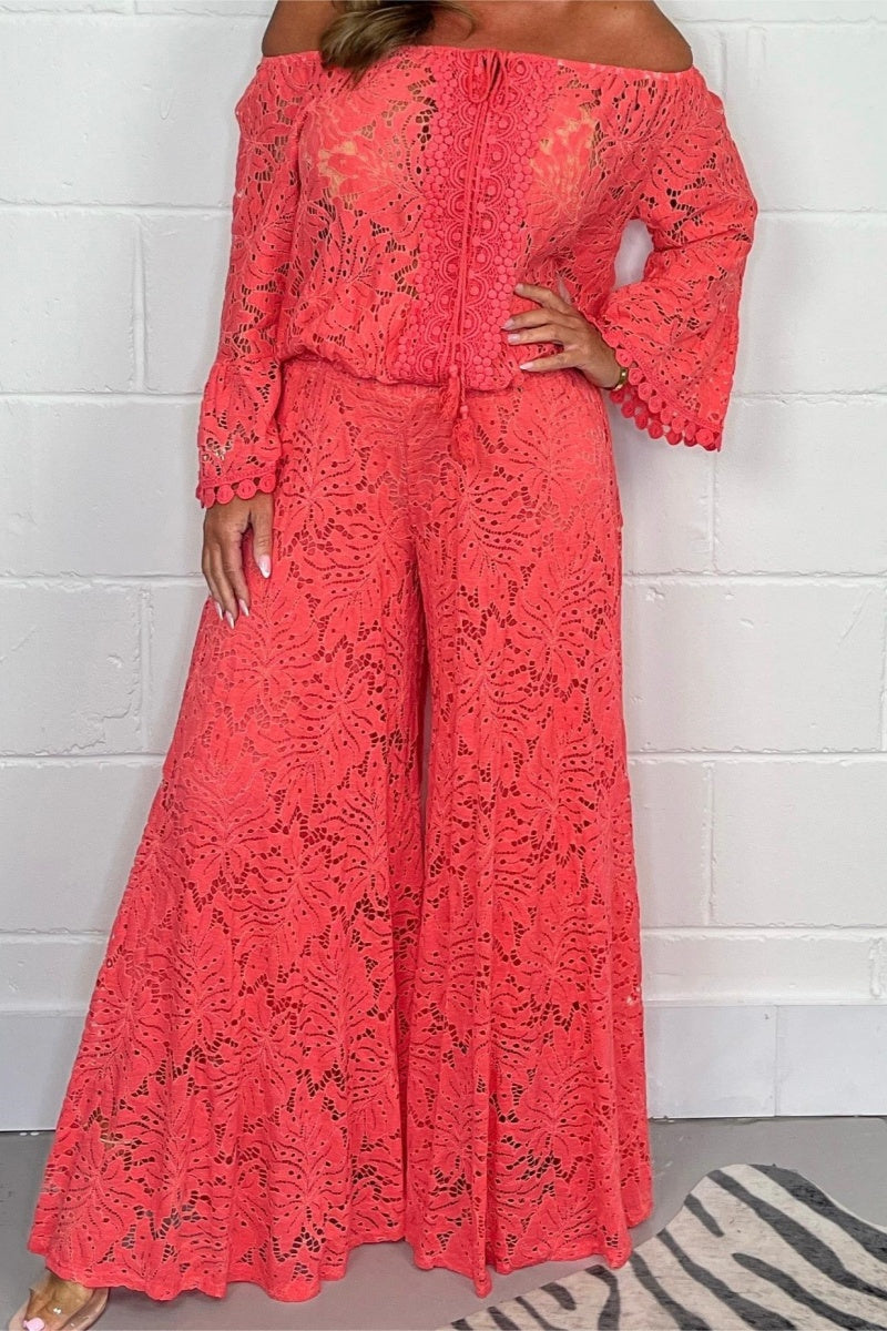 Casual Solid Color See-Through Off Shoulder Long Sleeve Two Pieces(7 Colors)