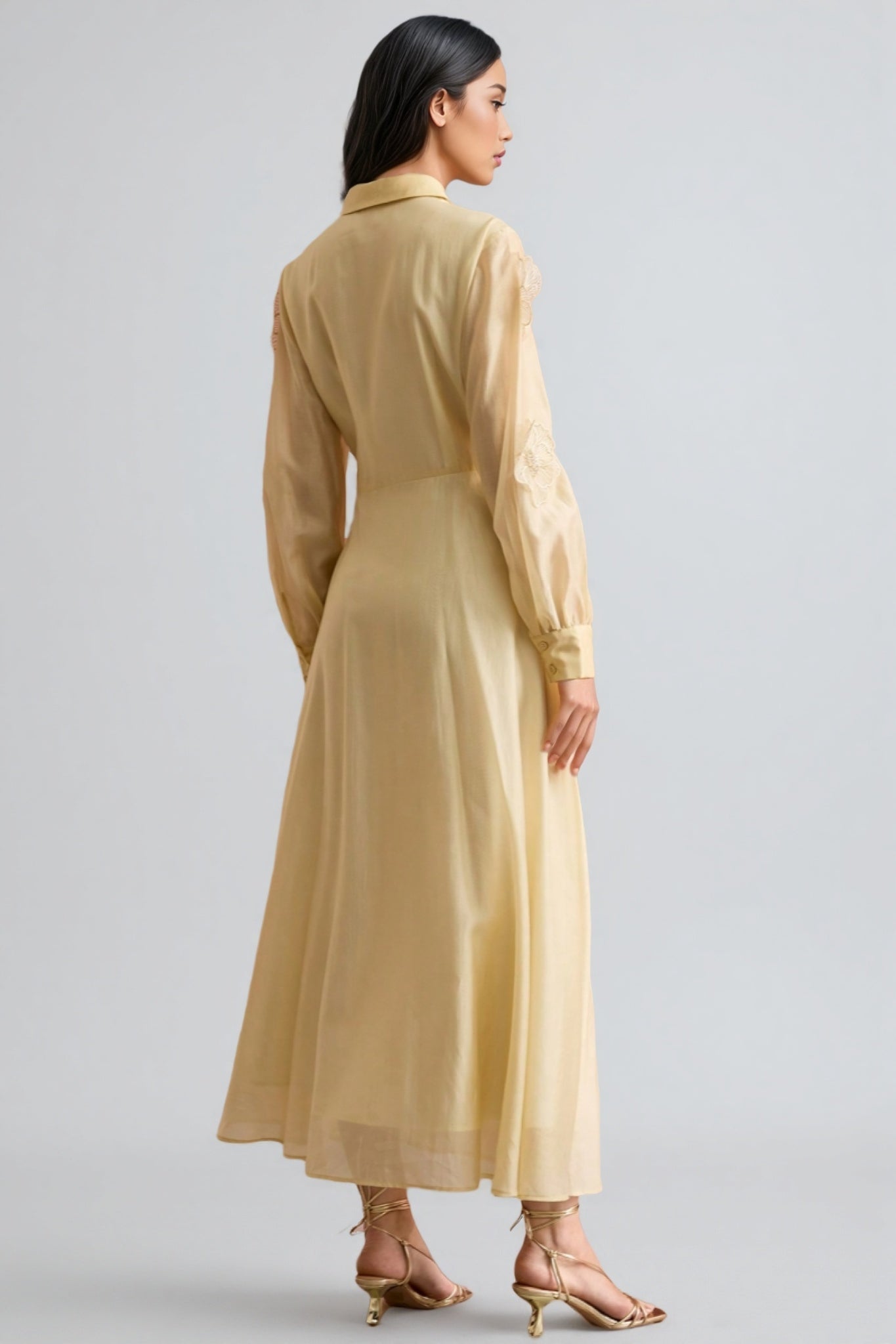 Charlaf Lace Flower Maxi Dress - View 4