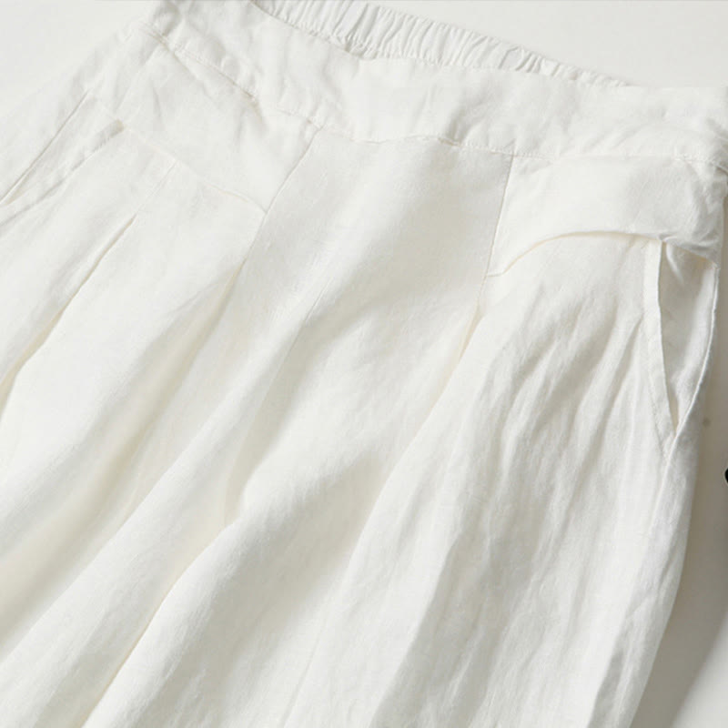 High Waist Wide Leg Culotte Pants