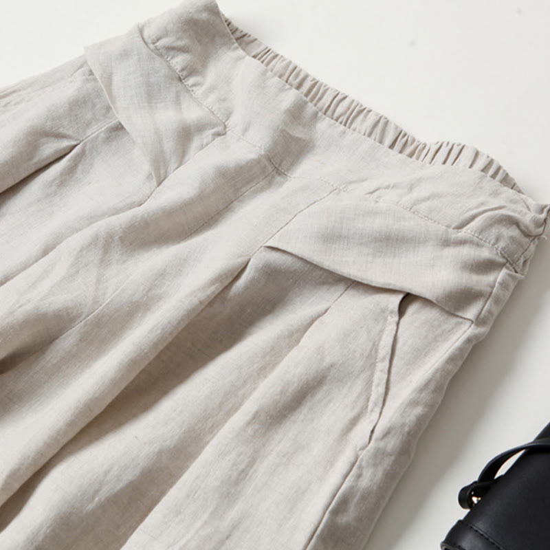 High Waist Wide Leg Culotte Pants