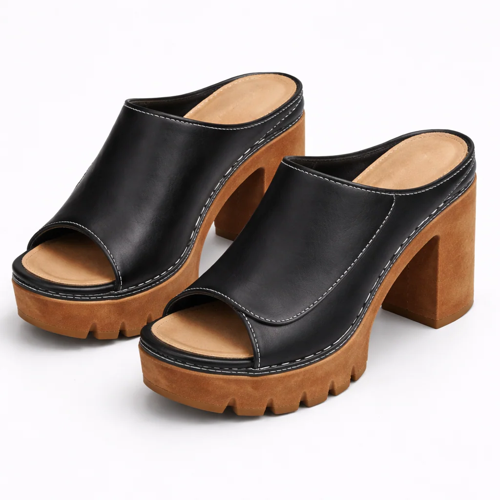 ALESSIA™ - ULTRA-COMFORT LEATHER PLATFORM SANDALS