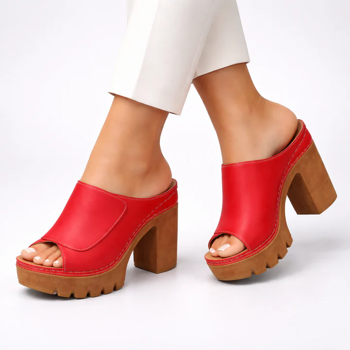 ALESSIA™ - ULTRA-COMFORT LEATHER PLATFORM SANDALS