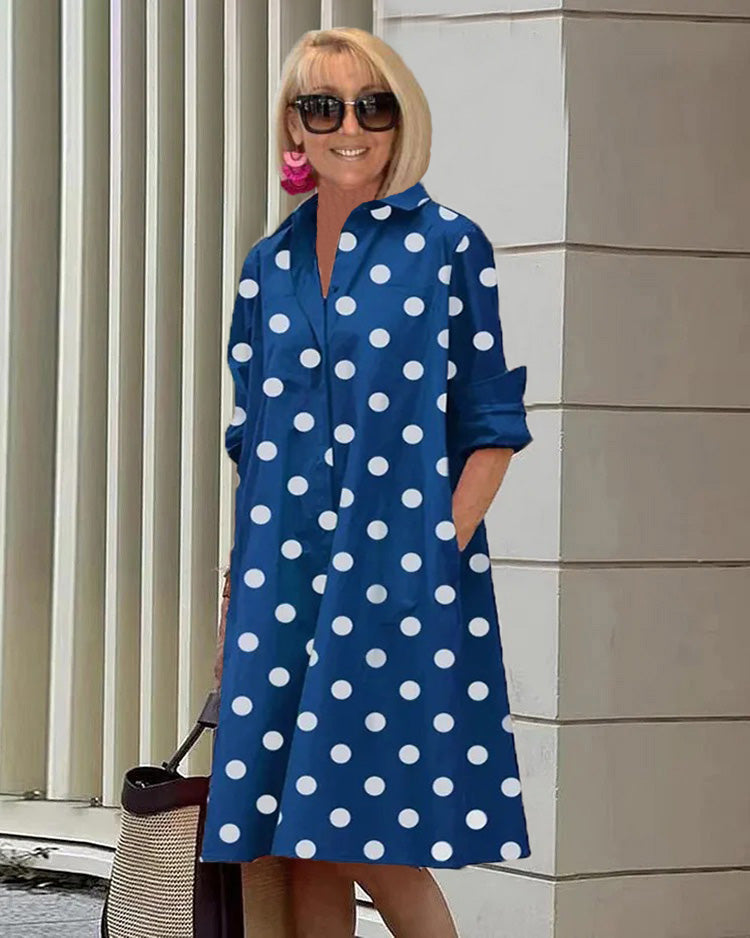 Christy | Printed Boho Midi Dress Blue