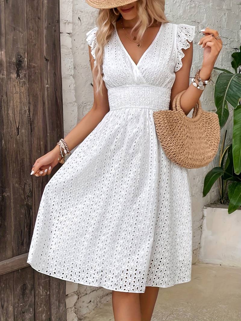 Farah Sleeveless V-neck Dress for Women Chic Boutique Style