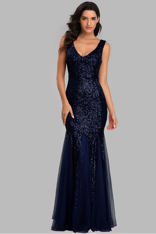 Adeline Sparkly Sequin Fishtail Gown