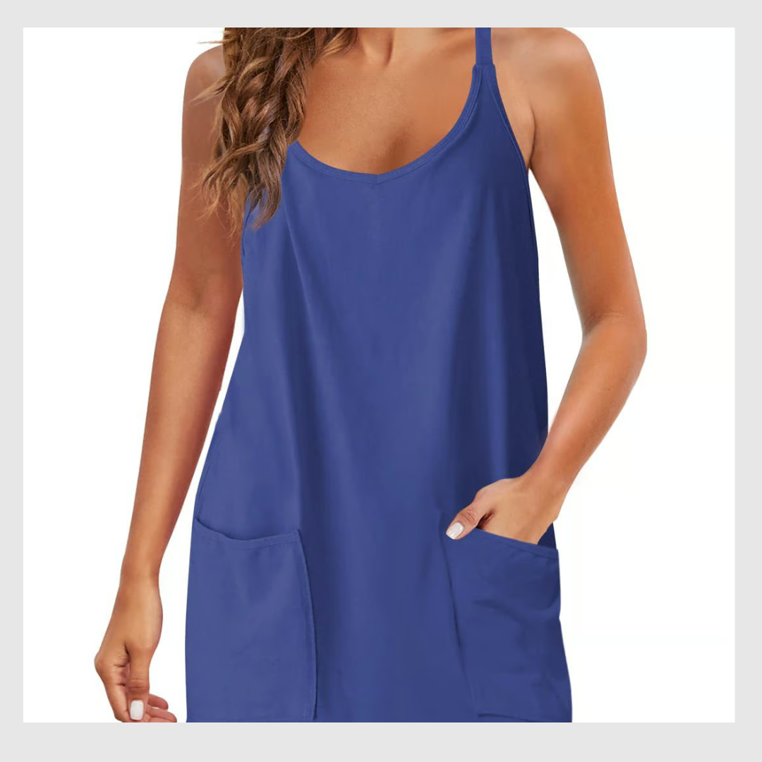 Spaghetti Strap Scoop Neck Tank and Shorts Two Piece Set