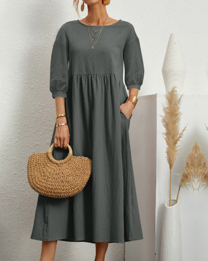 Noelia Long Dress For Dress with Relaxed Fit and Modern Casual Wear
