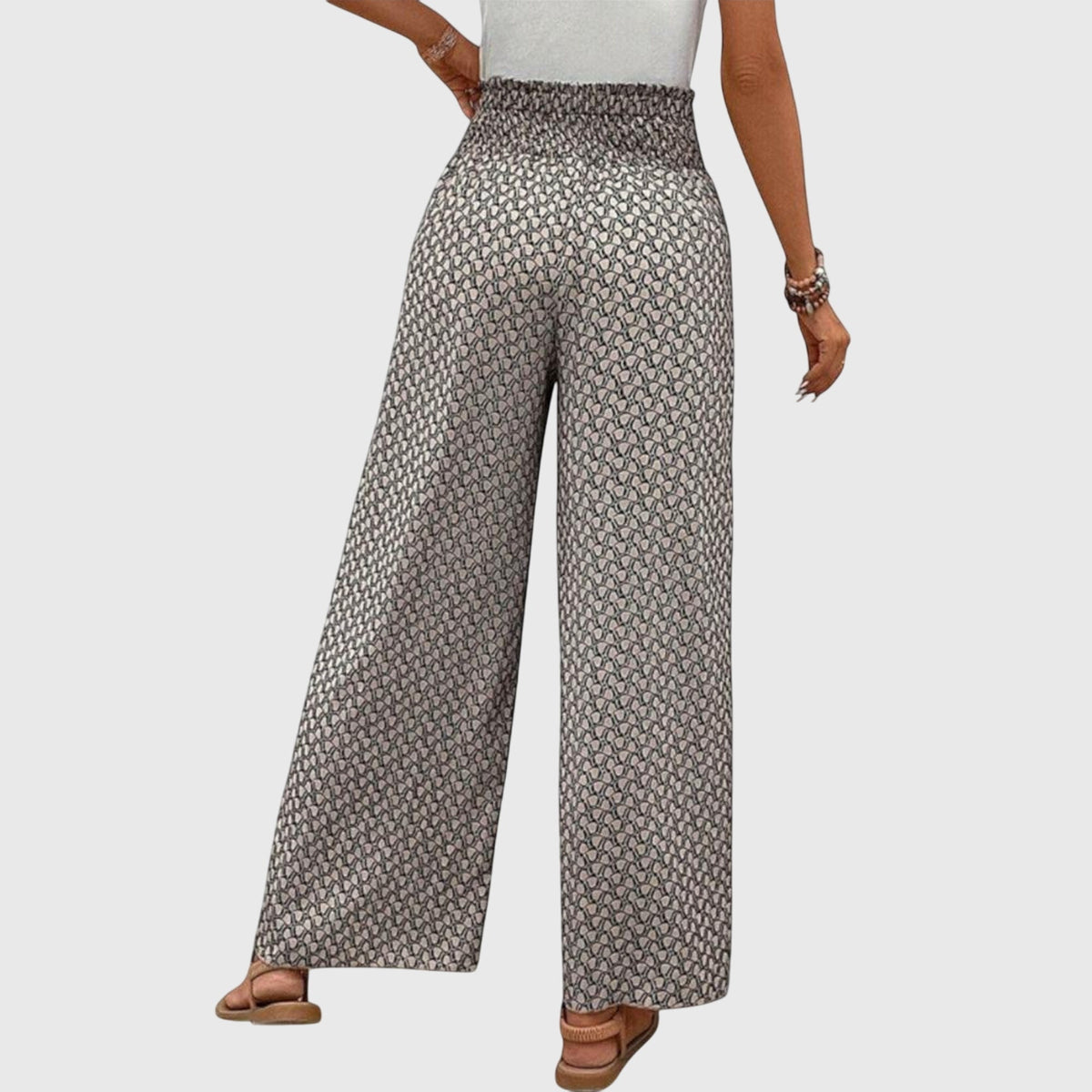 Floral Print High Waist Wide Leg Palazzo Pants