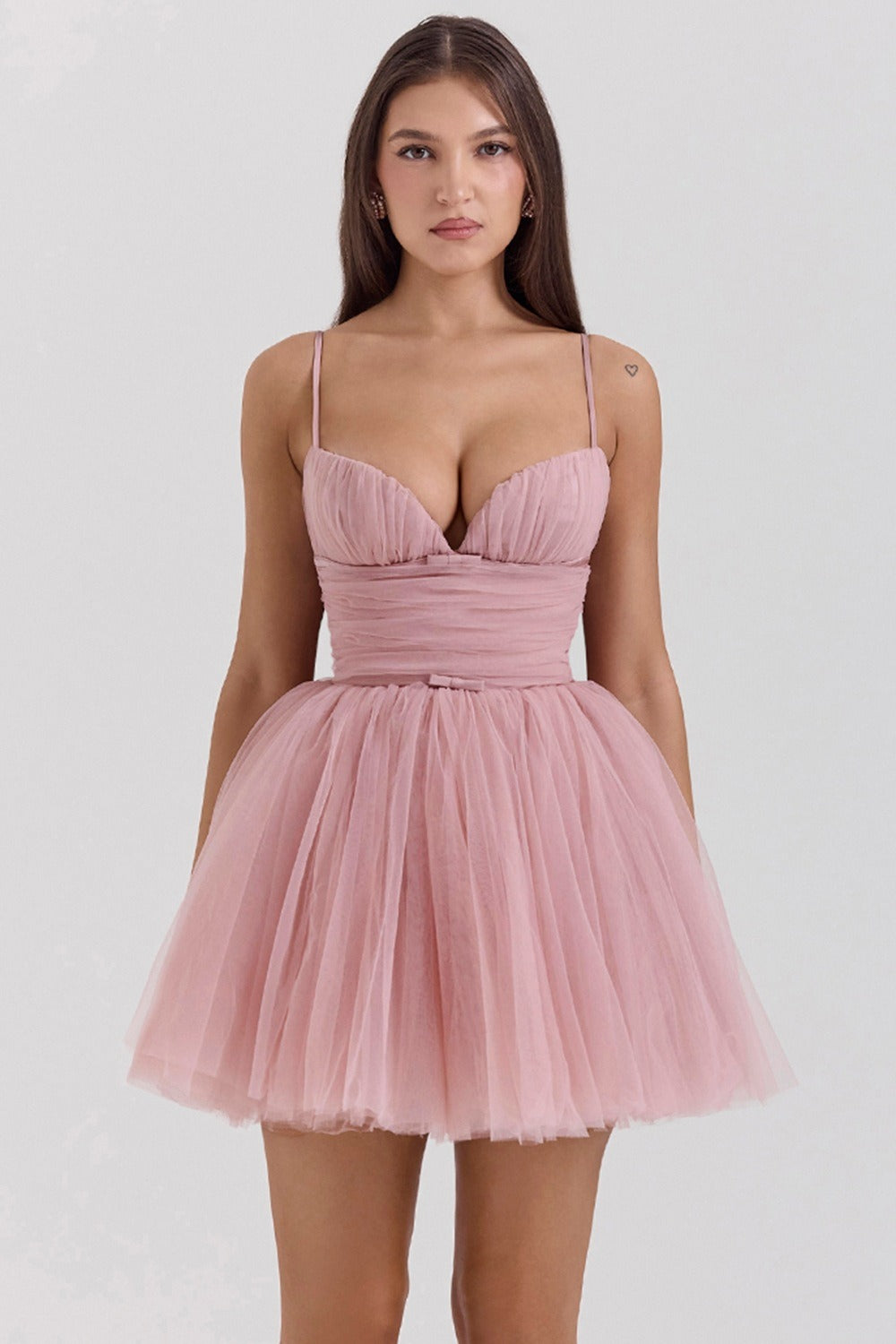 Chiffon Lace-up Backless Cocktail Dress 4