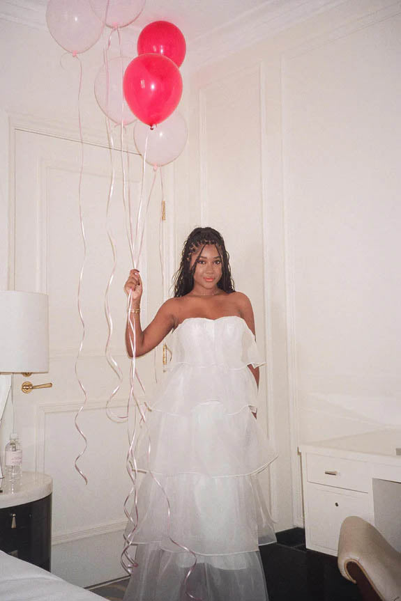 Strapless Backless Tiered Ruffle Organza Maxi Dress