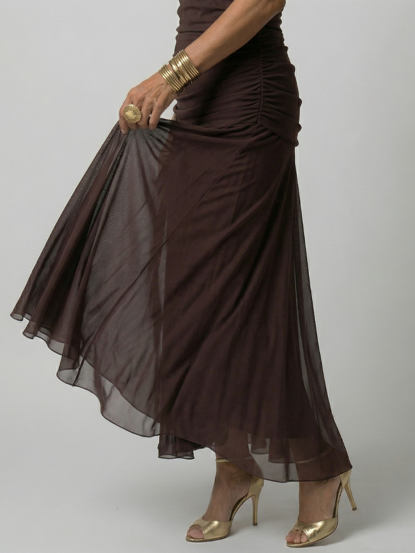 Floral Off Shoulder Ruched Maxi Dress