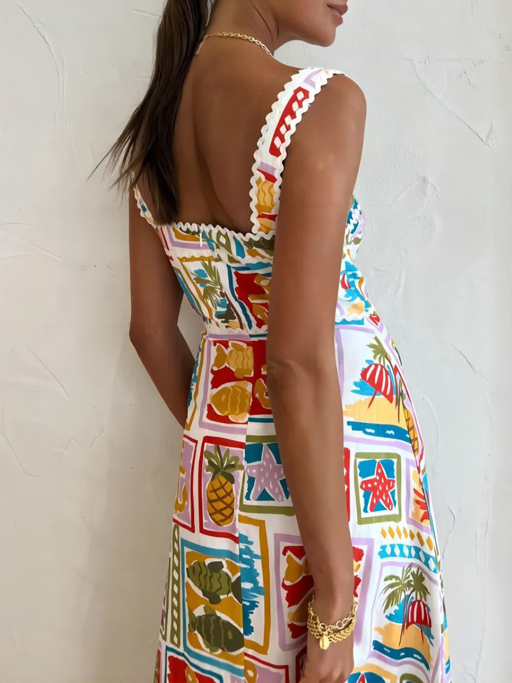 Graffiti Strap Tube Top Alluring Lace Maxi Dress