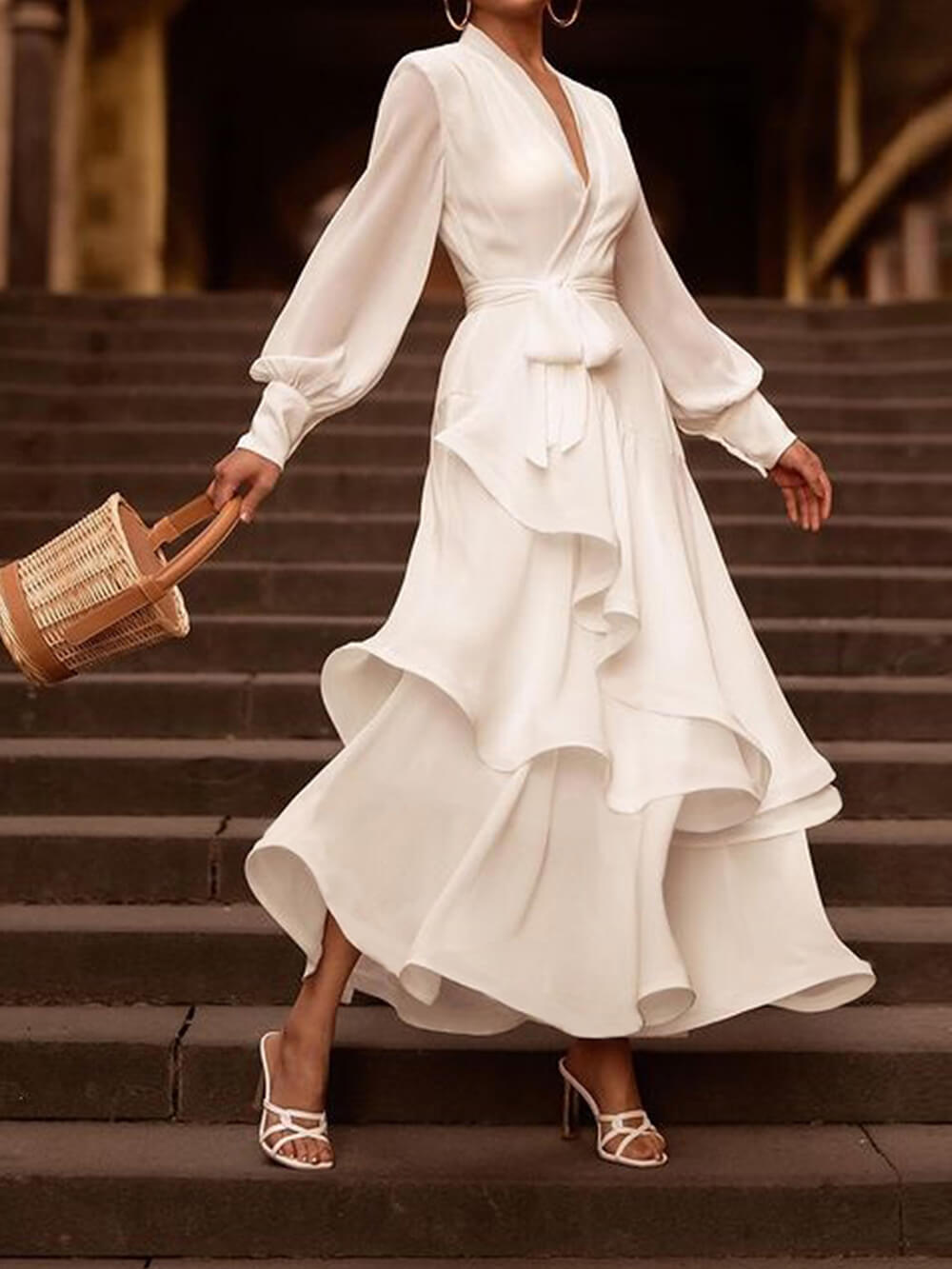 Michelle Long Sleeve Wrap Dress for Women Party Night Style