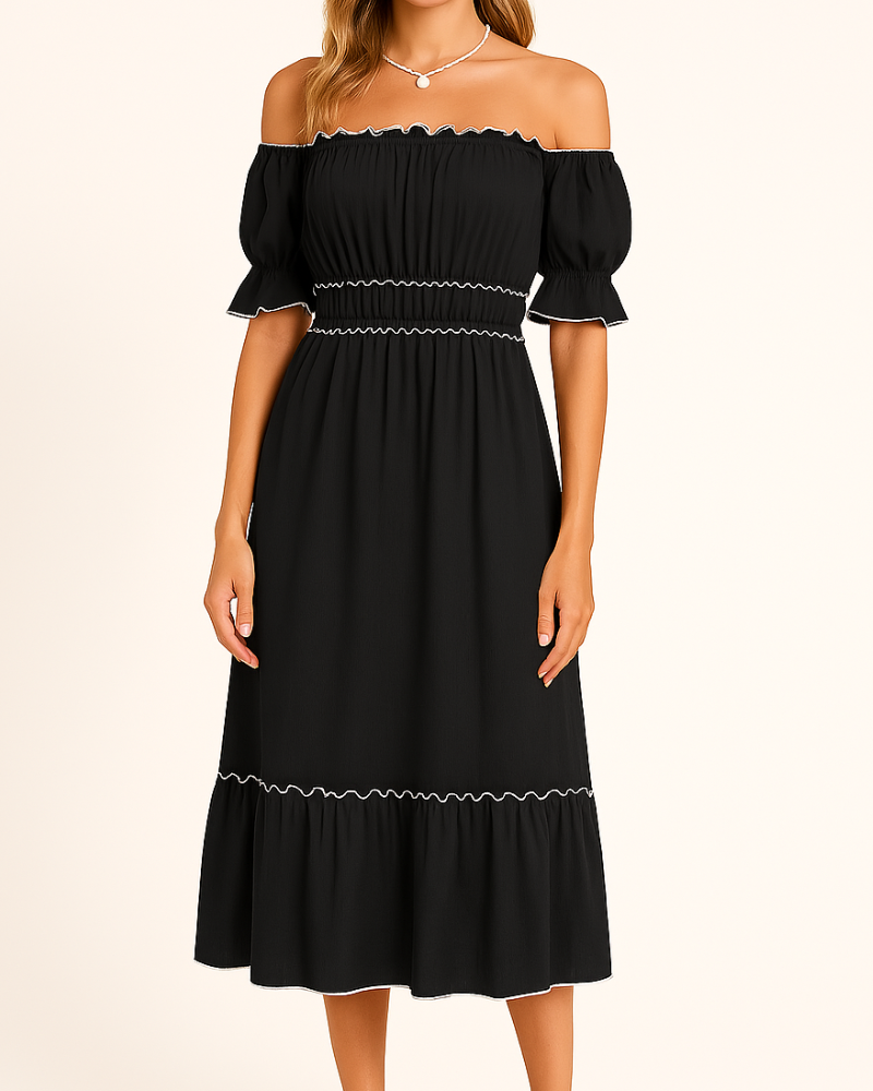 Off Shoulder Midi Dress - View 2