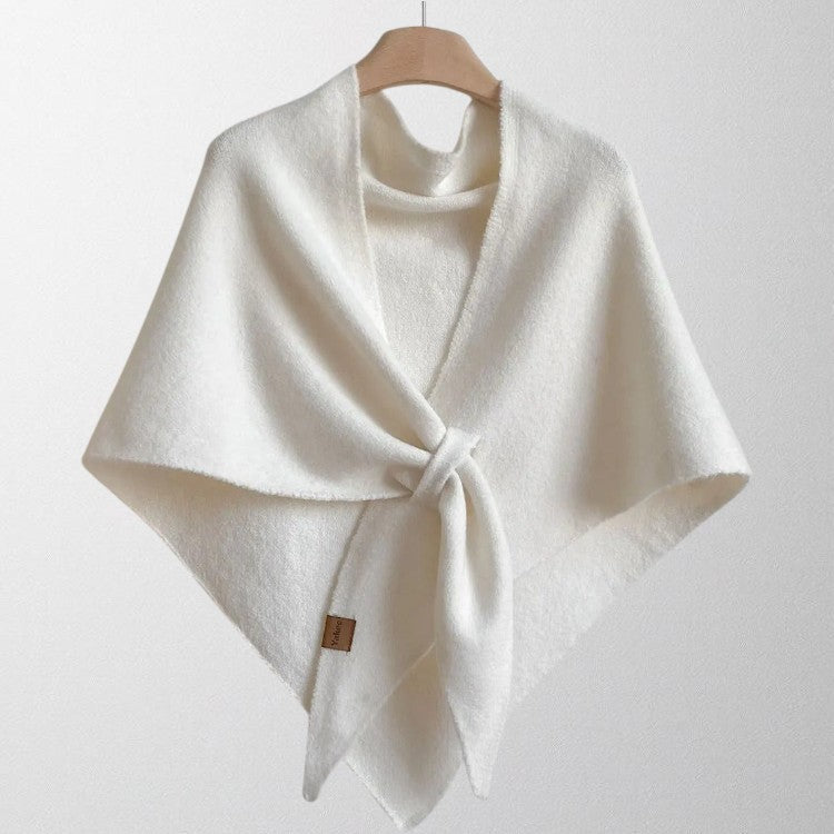 Tie Front Knit Shawl Wrap