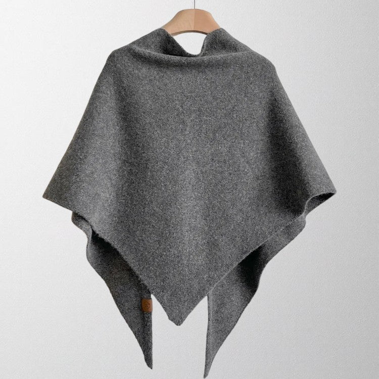 Tie Front Knit Shawl Wrap