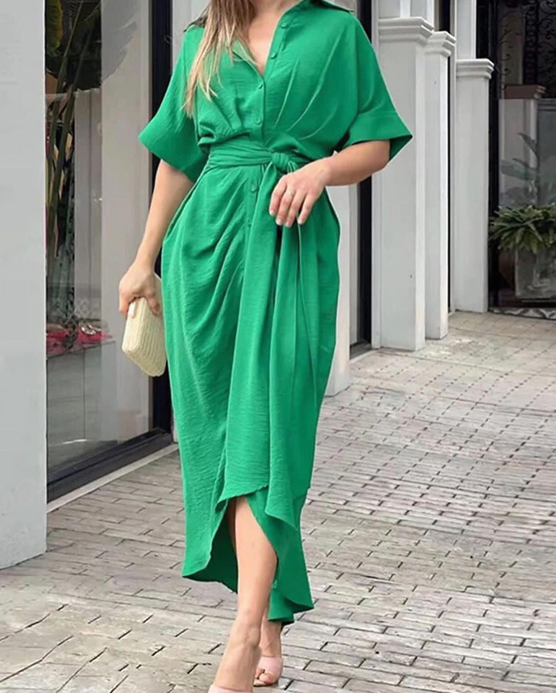 Summer Babe Midi Dress Green
