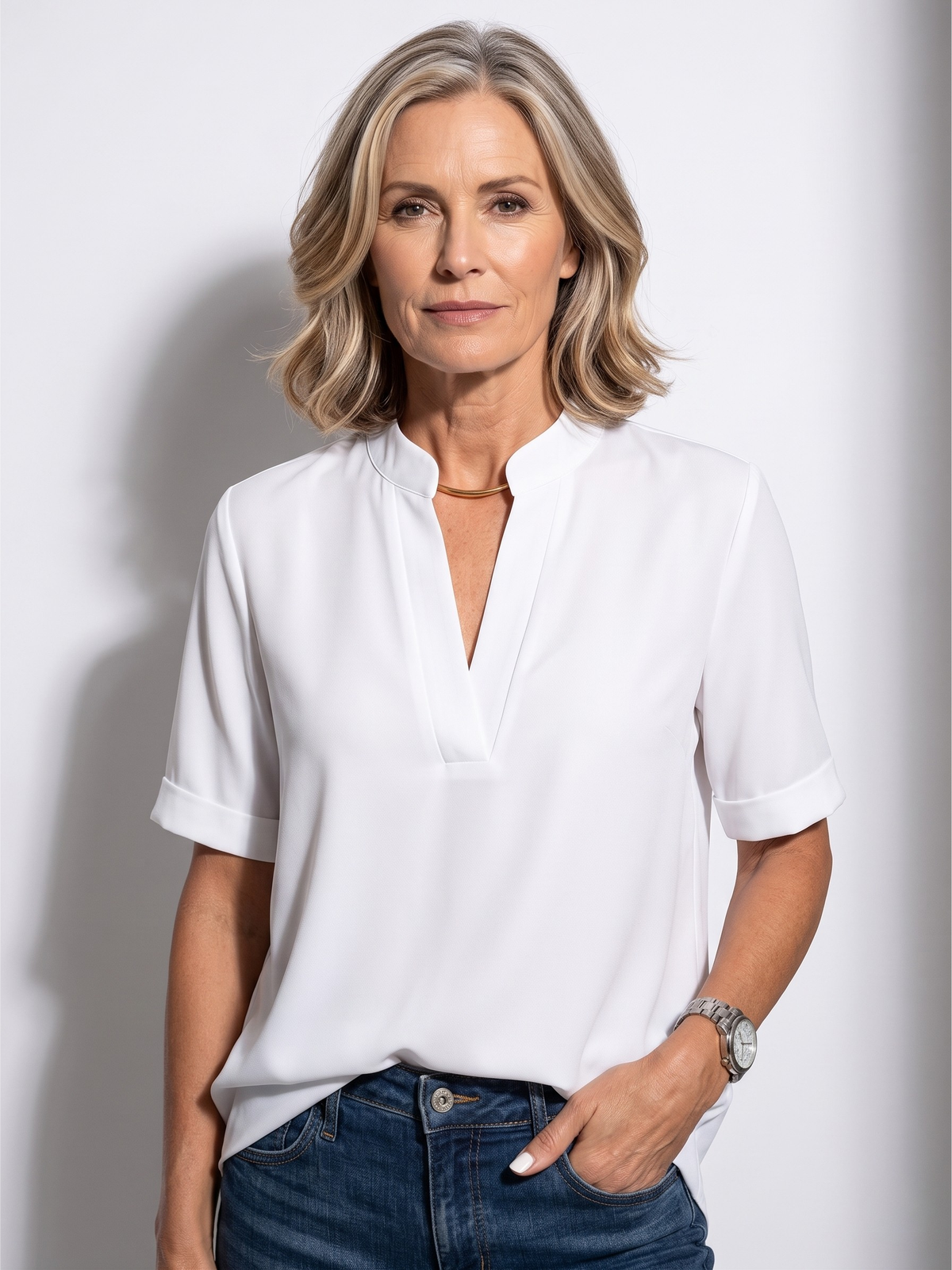 ELISE™ - RELAXED SHORT-SLEEVE BLOUSE