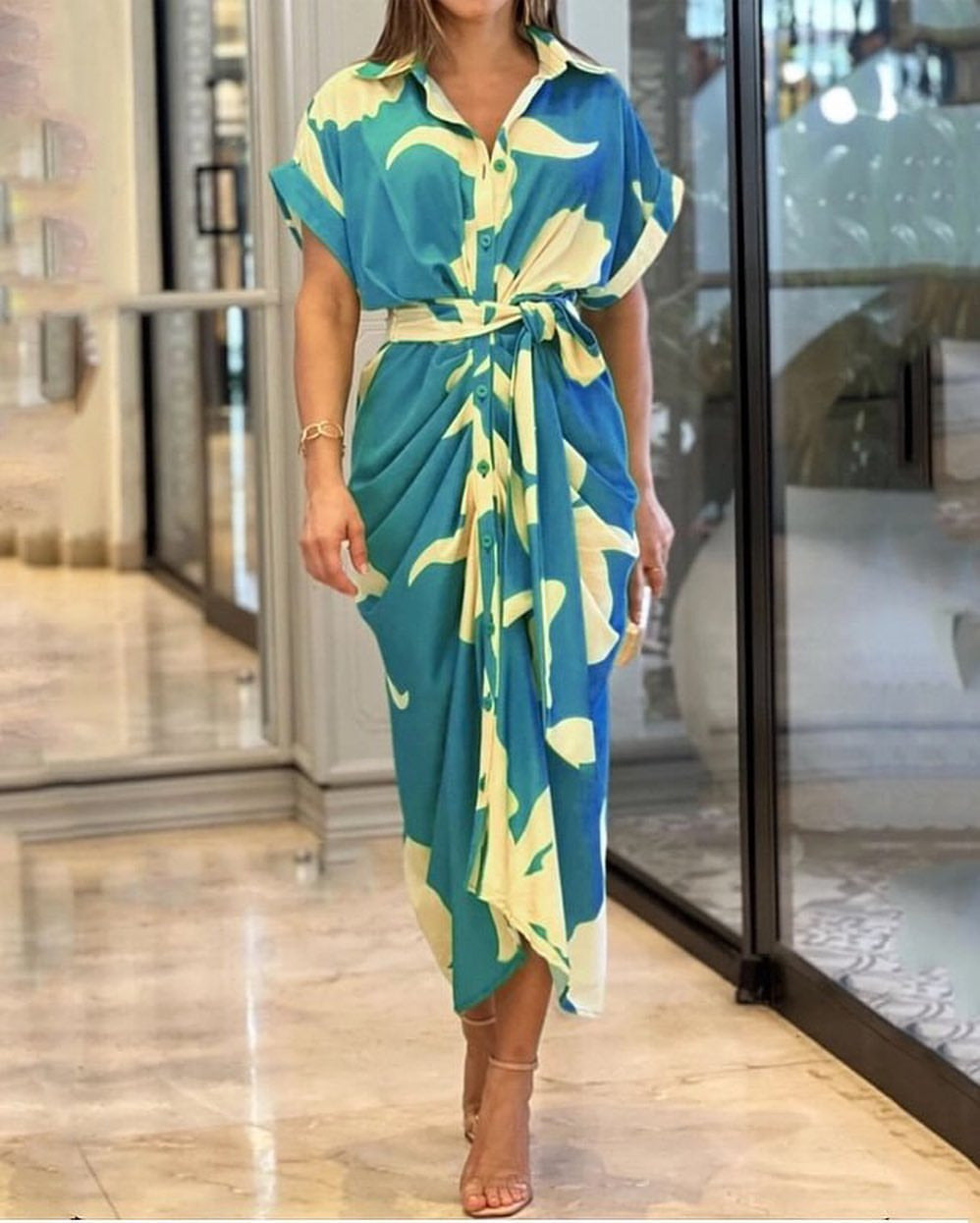 Summer Babe Midi Dress Blue