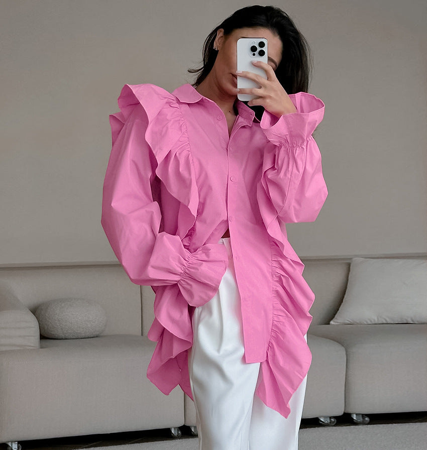 Ruffle Babe Shirt - Pink