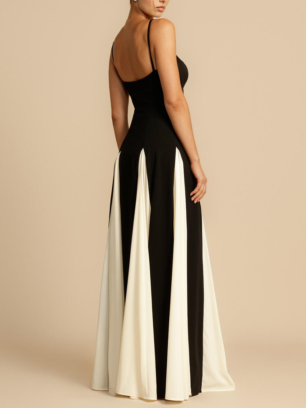 Elegance Panelled Tulle A - line Slip Maxi Dress - View 6