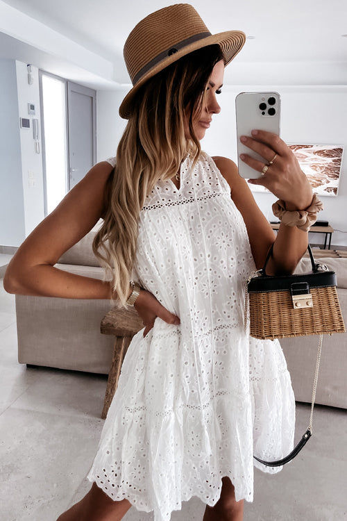 Let Them Know Lace Crochet Mini Dress - View 2