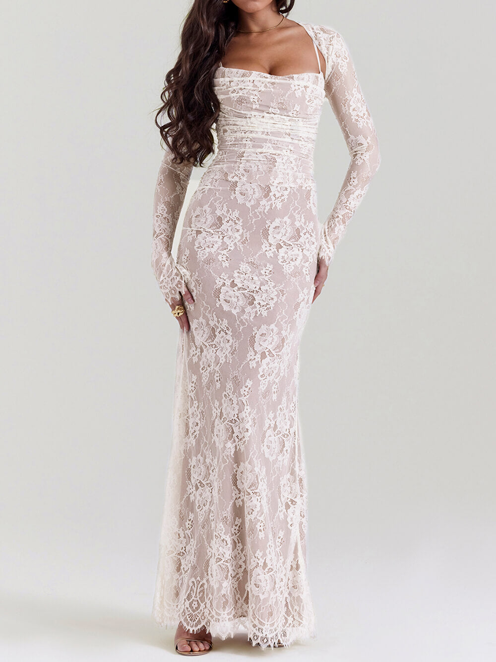 Retro Lace Maxi Dress
