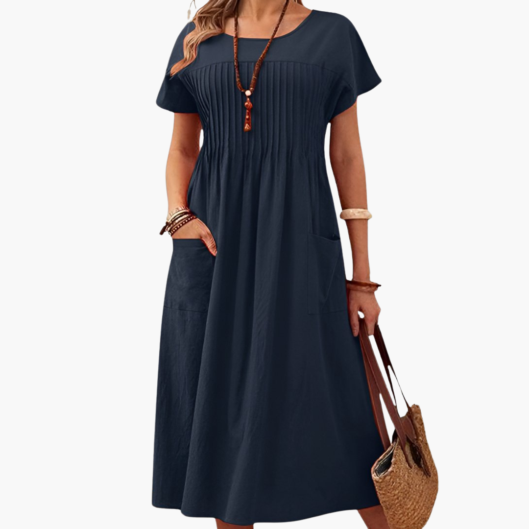 Hailey | Relaxed Fit Day Dress Blue
