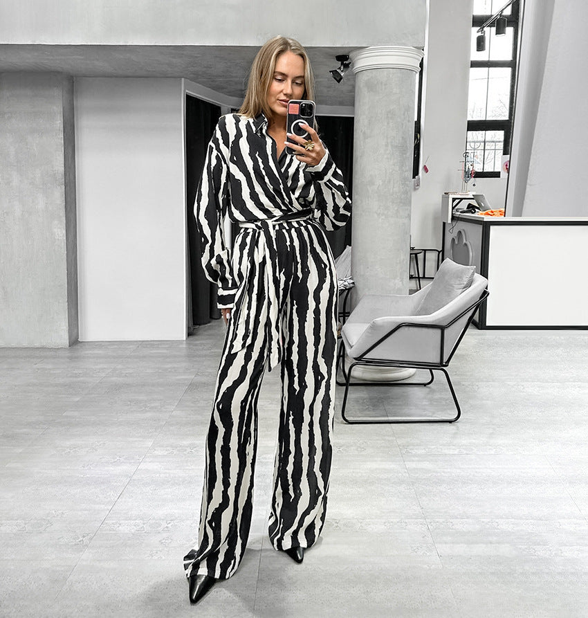 Bold Stripe Coord - Black