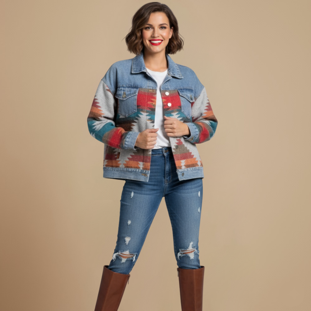 Retro Denim Patchwork Jacket