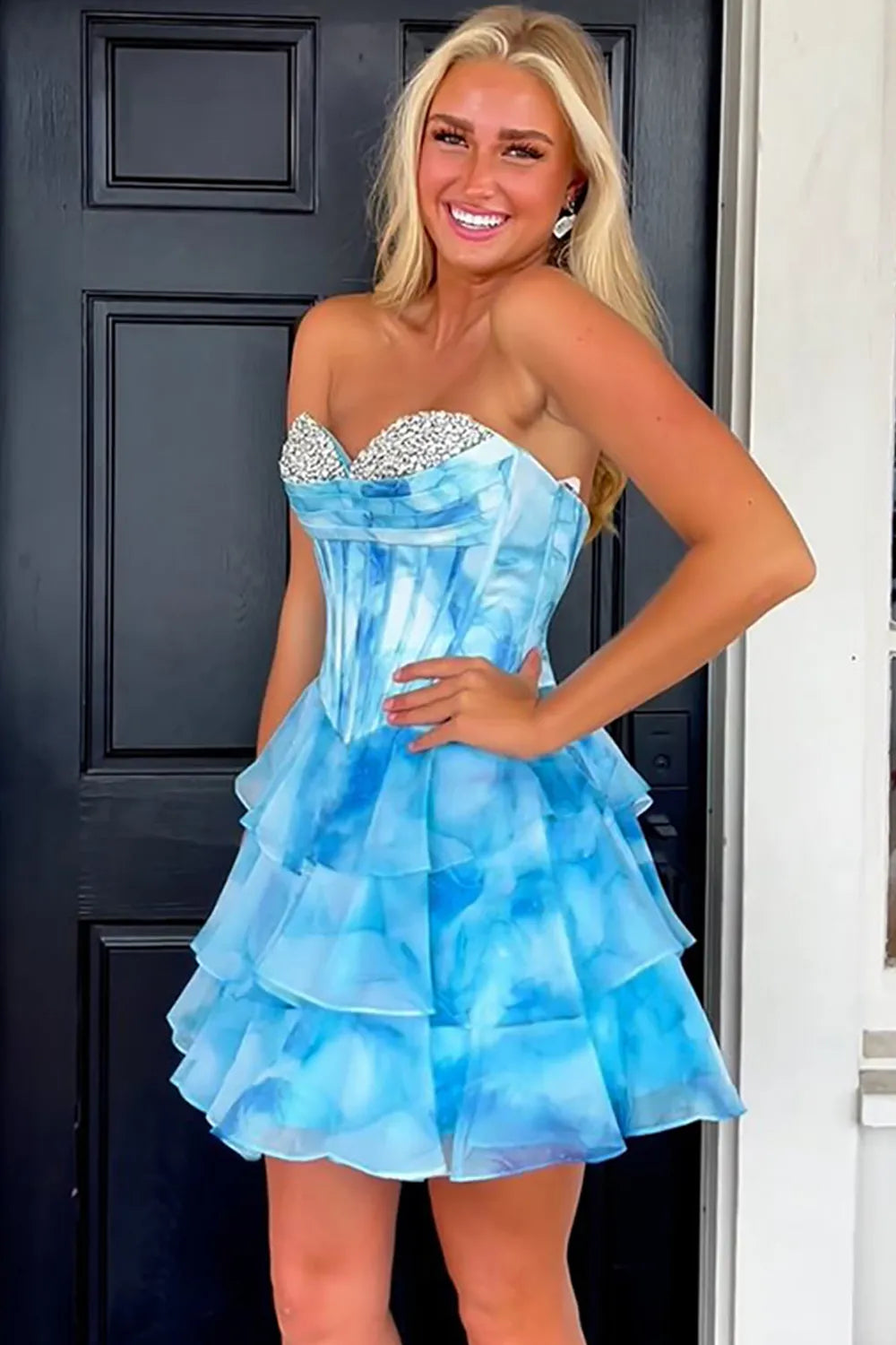 Cute A Line Sweetheart Pink Short Homecoming Dress with Beading