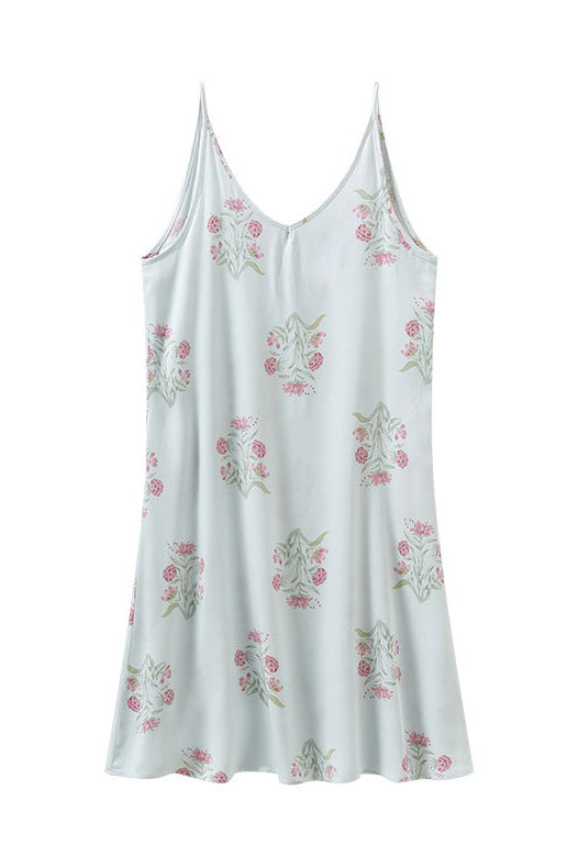 María Boutique Fernanda Printed Camisole Dress with Crossed Straps At the Back Premium Wardrobe Essential
