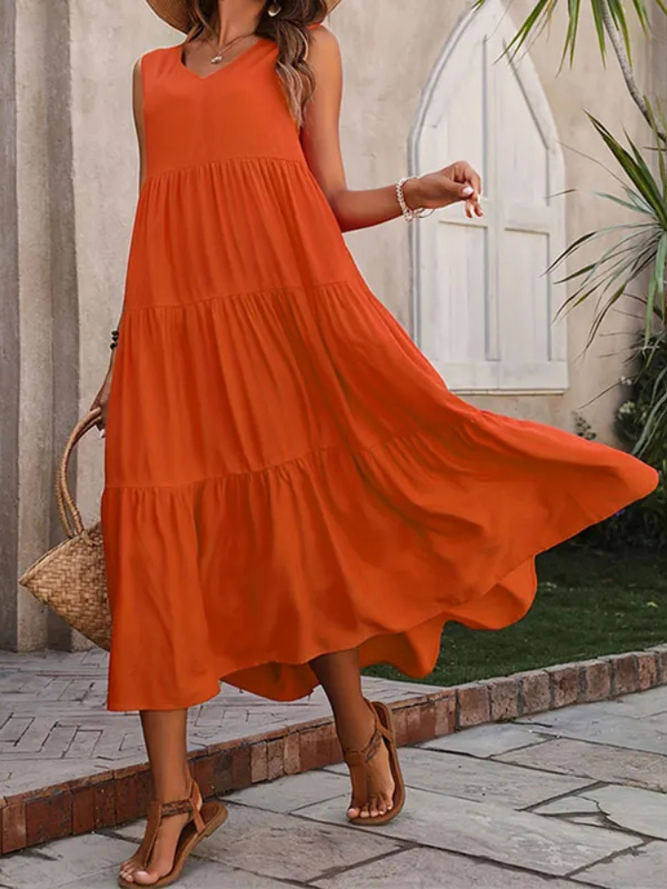 Joy | Sleeveless Dress Orange