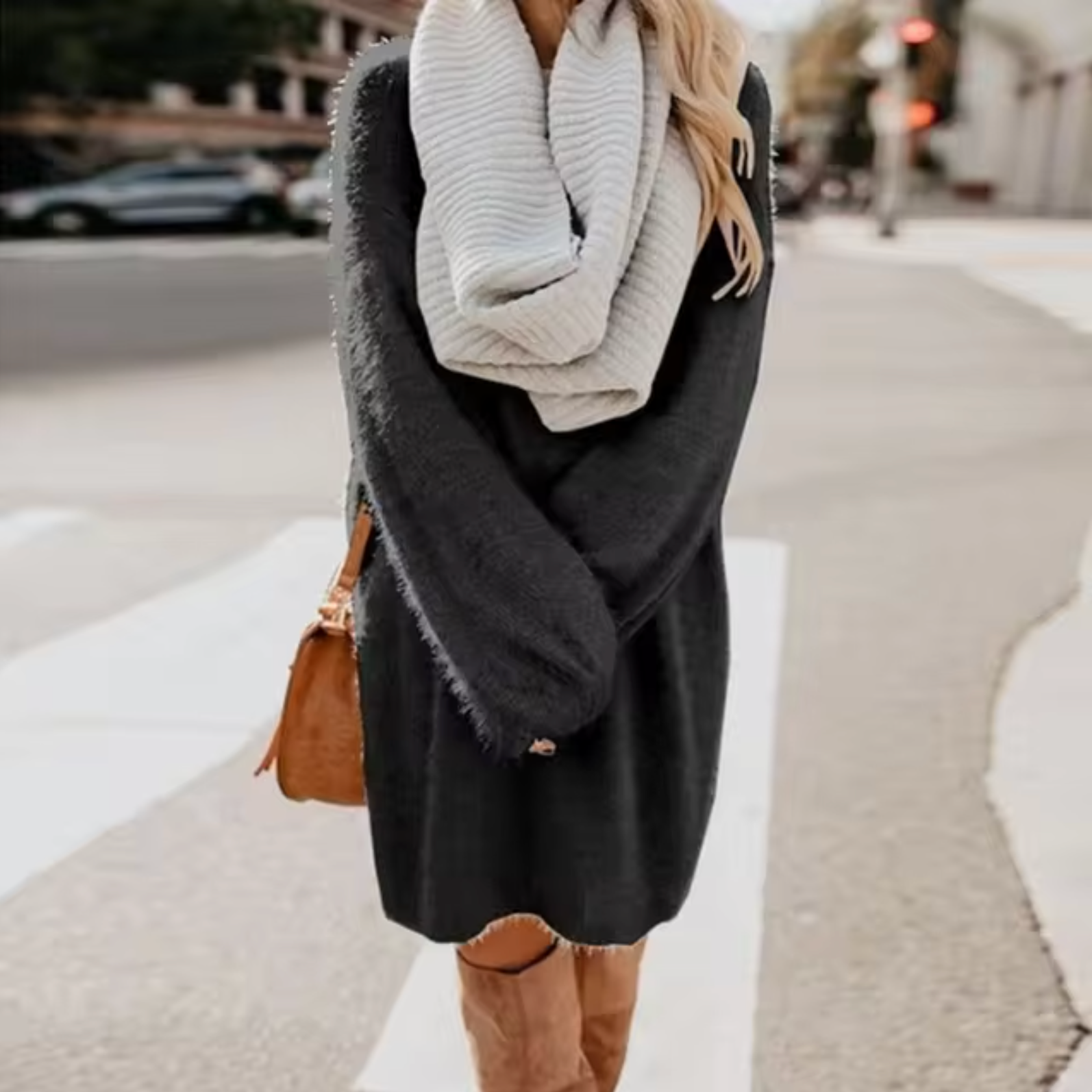 Maria Jose Cotton Knit Modern Dress with Premium Casual Styling