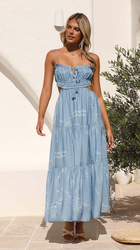 Murphy Maxi Dress - Blue