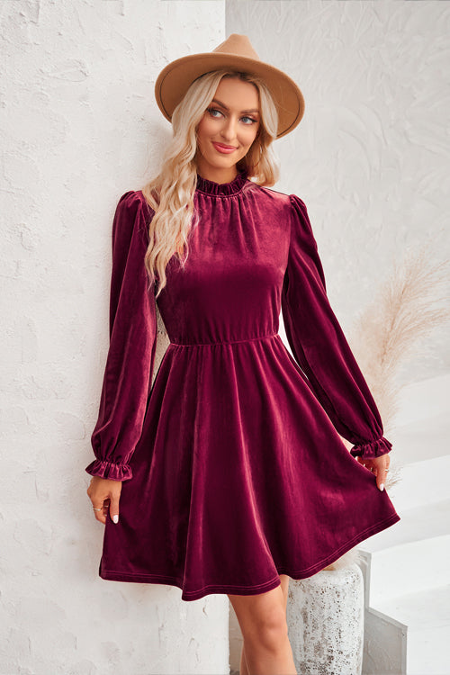 Can't Help But Love Velvet Long Sleeve Mini Dress - 3 Colors 9