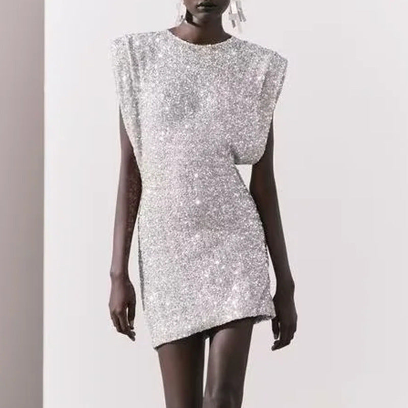 Party On Mini Dress - Silver