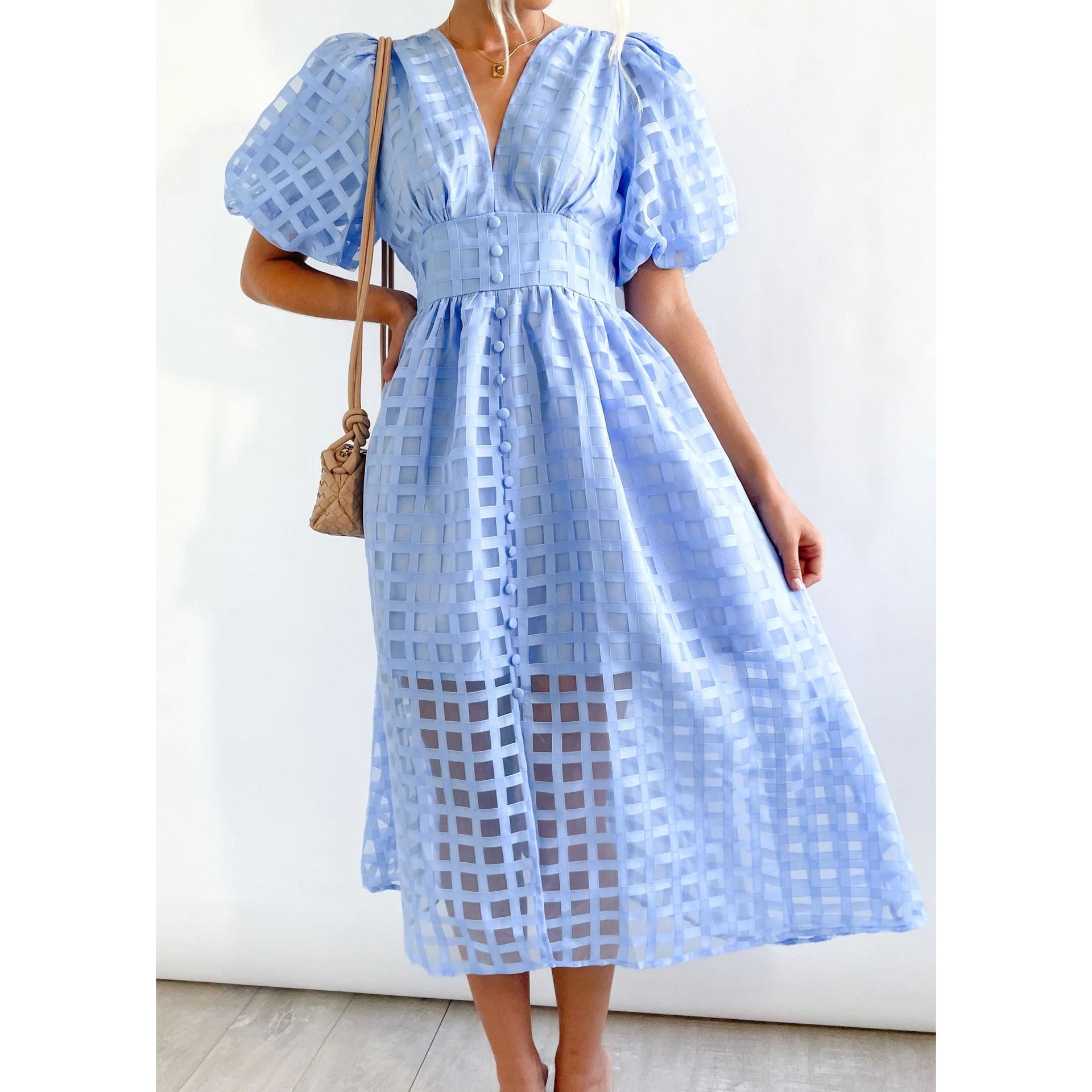 Paradise Midi Dress - Light Blue
