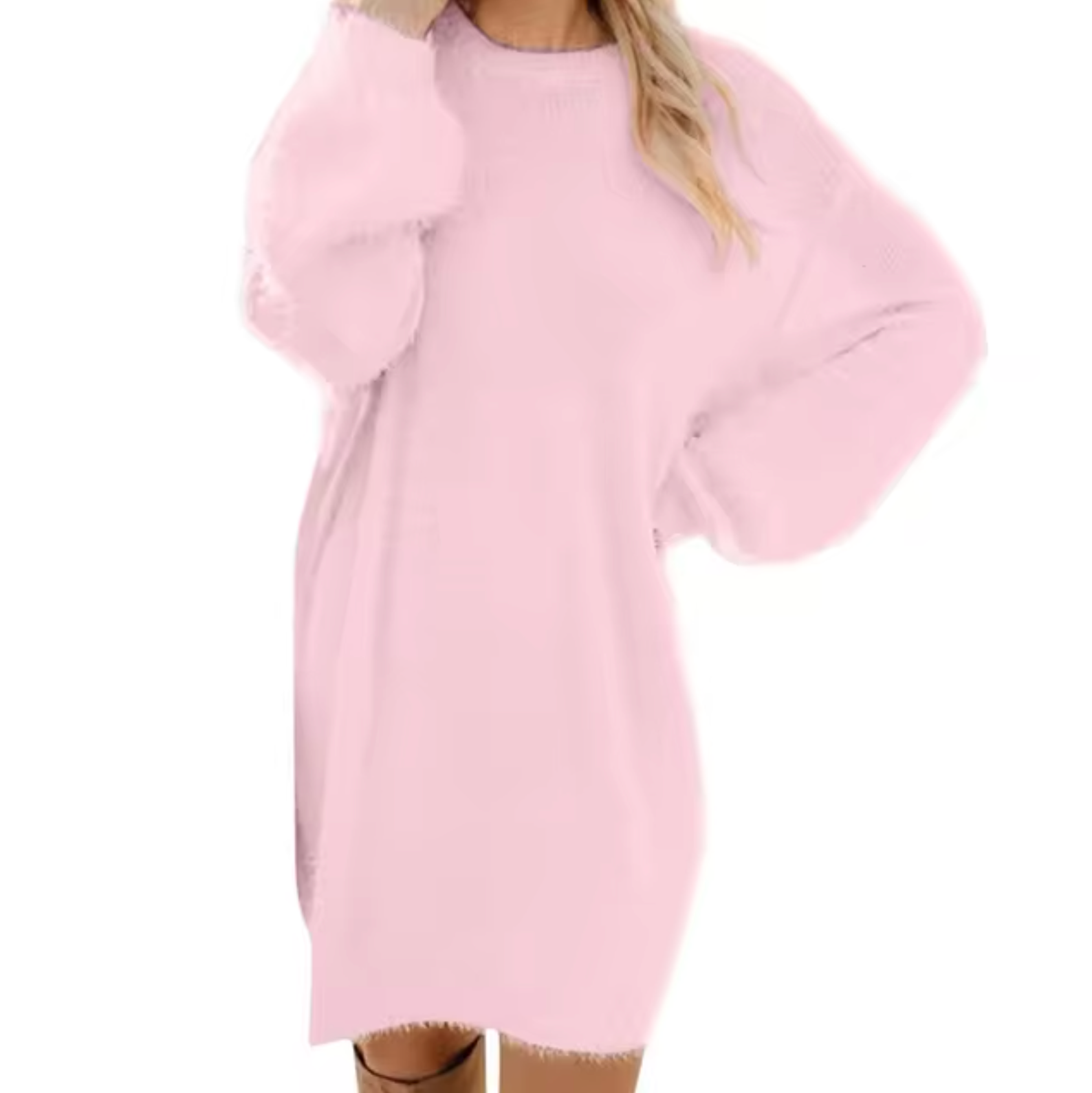 Olga Casual Knit Dress Dress with Relaxed Fit and Streetwear Style