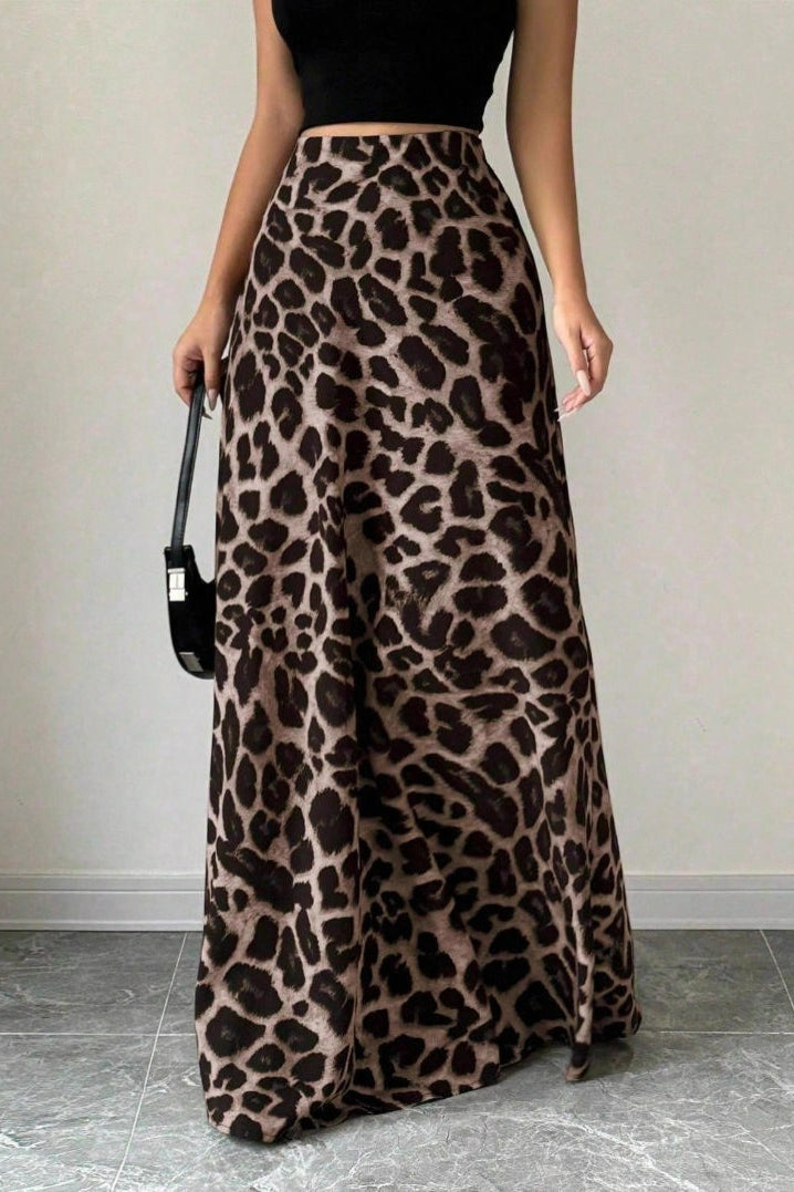 High Waist A Line Maxi Skirt