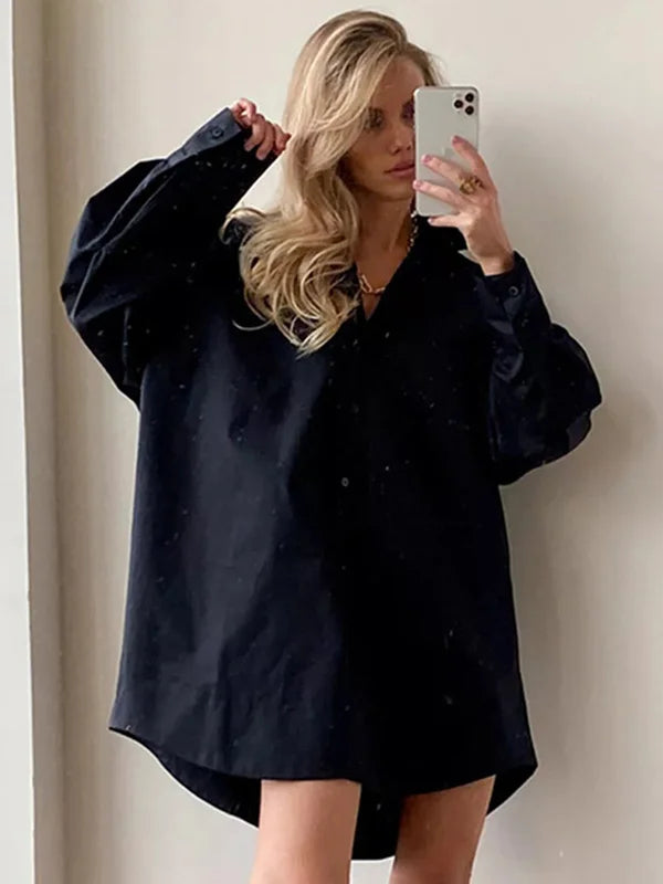 Raquel Elegant Shirt Dress Contemporary Dress for Layered Outfit Styling